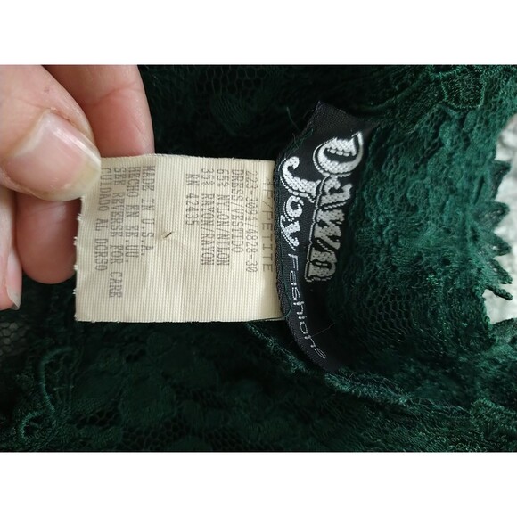 Dawn Joy Lace Embroidered Sheer Dress Green 4p Whimsygoth Vintage Y2K Fairy - Picture 11 of 12